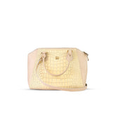 Mystique White Leather Handbag